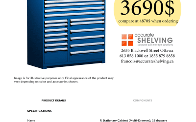 R Stationary Cabinet Multi-Drawers 18 Drawers