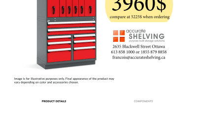 R2V Vertical Storage System Two Users 14 Drawers