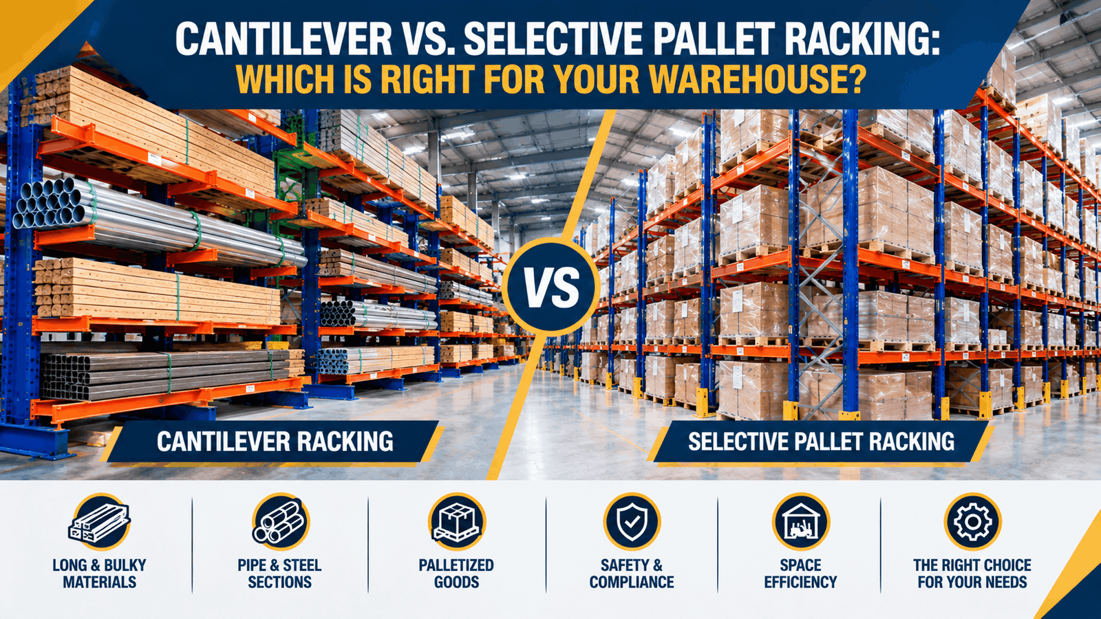 Cantilever vs. Selective Pallet Racking: Which Fits?
