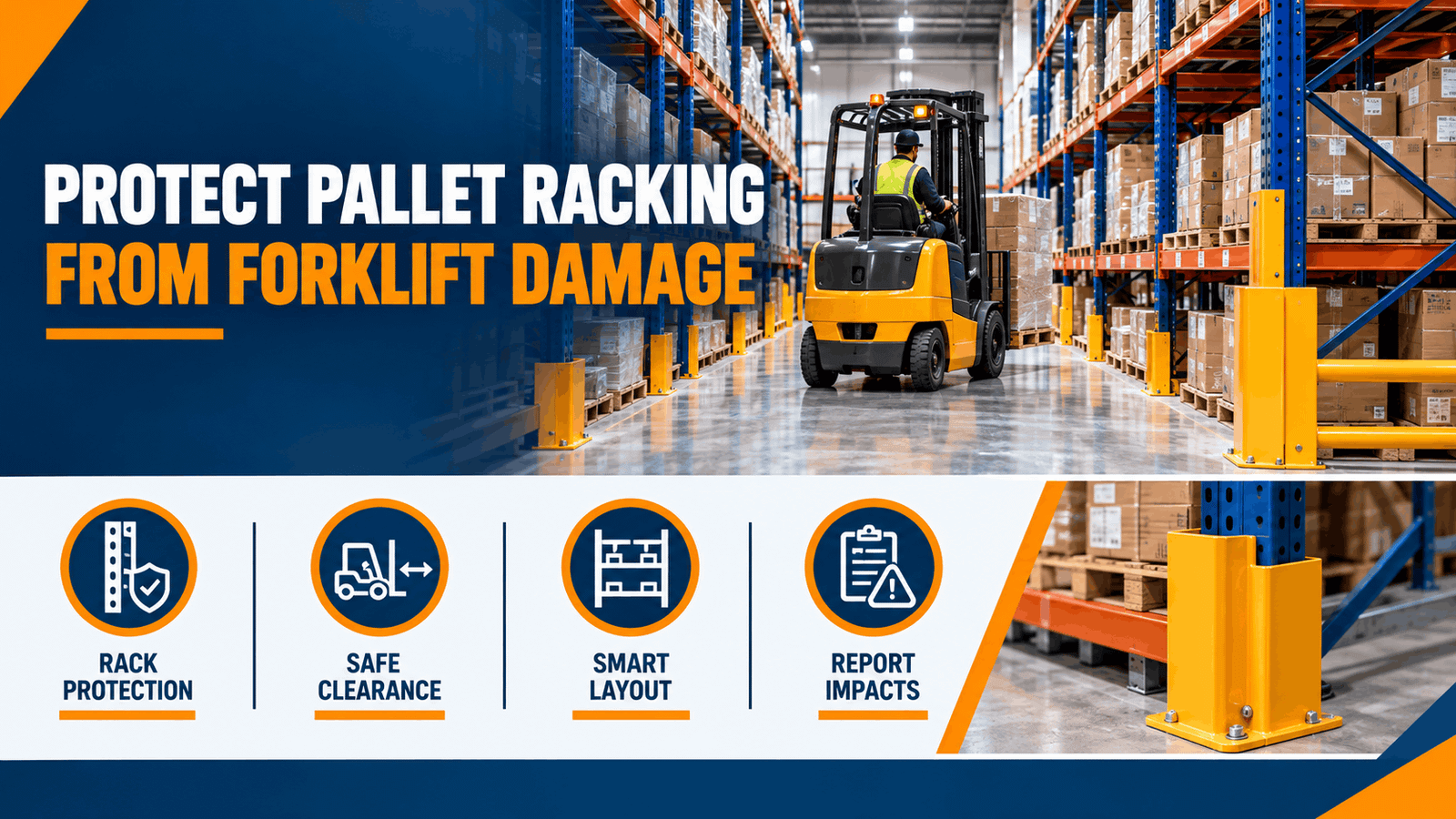 How to Protect Warehouse Pallet Racking from Forklift Damage