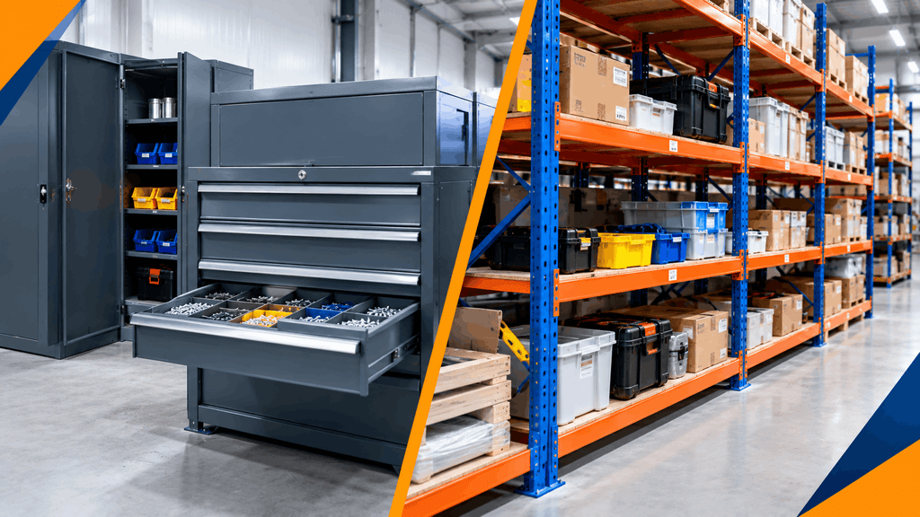 Industrial Storage Cabinets vs Open Shelving